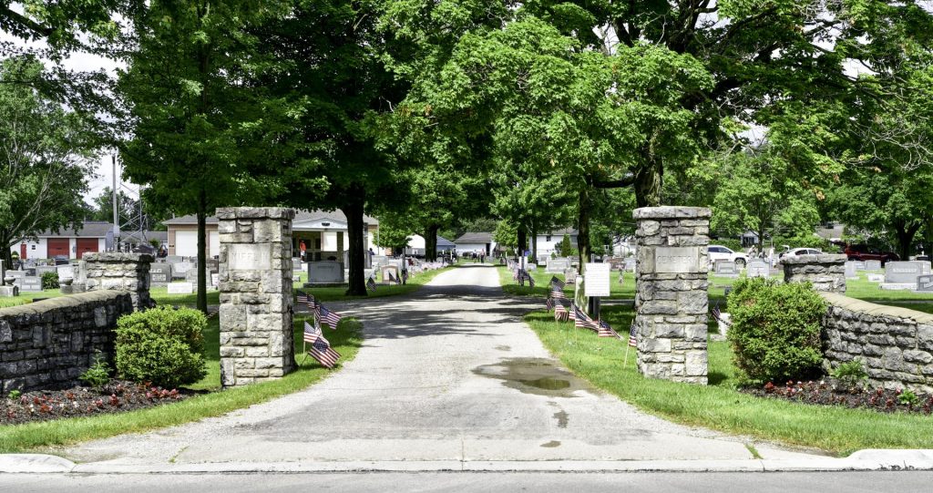 Mifflin Cemetery entrance off of Olde Ridenour Road